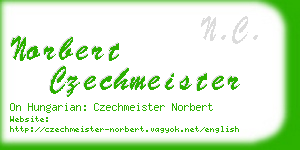 norbert czechmeister business card